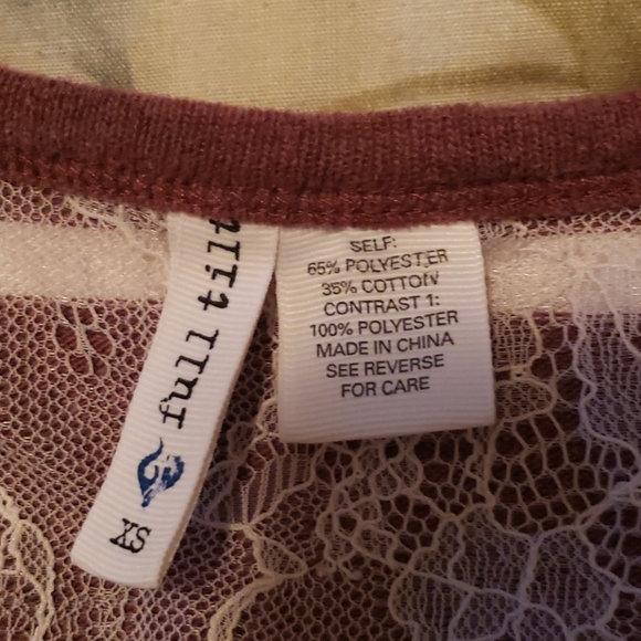 🔵 2 for $15.  Full Tilt Maroon Button up Cardigan - Picture 3 of 4